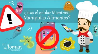 celular Mientras Manipulas Alimentos FOMAN